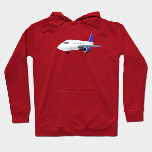 Cool Airplane Illustration - Gift Idea for aviation enthusiasts Hoodie by Steph Calvert Art